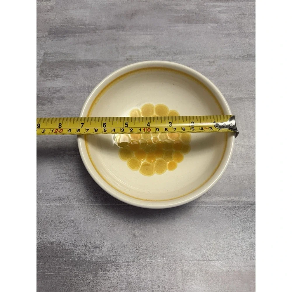 Franciscan Sundance Yellow Swirl Earthenware Soup Cereal Bowl 7